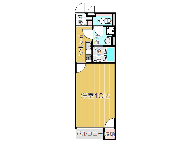遠賀郡水巻町伊左座５丁目のアパートの間取り