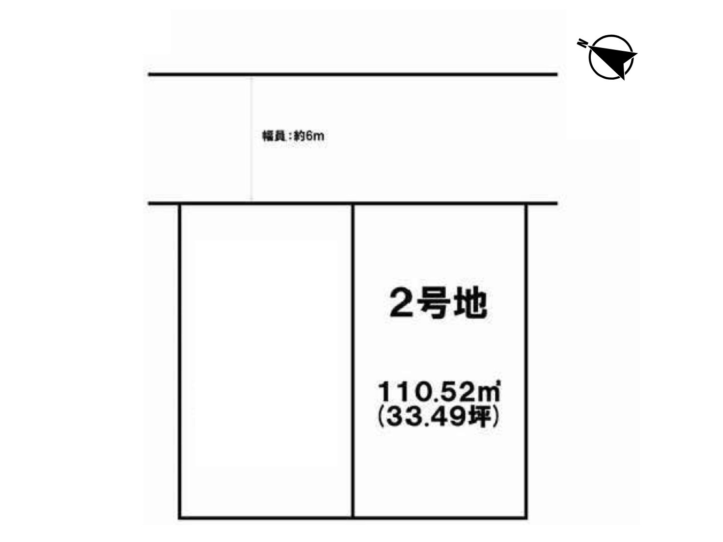 北谷町字宮城　全2区画　2号地の区画図|全2棟