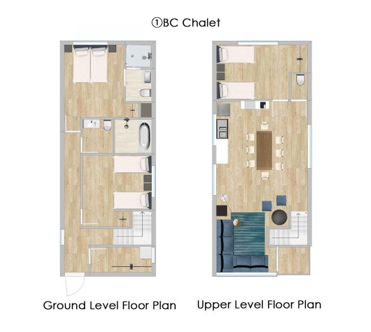エコーランド　売別荘２棟＋売土地 2 Chalets and 1 plot for sale in Echolandの間取り