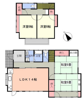 【間取り】 | 稲毛区小中台町　中古戸建