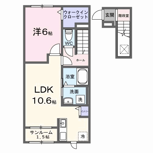 メゾンドラフォーレリーヴル　Ⅲの間取り|間取図