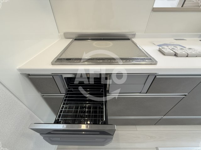 トリシアコートあべのTSのキッチン|トリシアコートあべのTS　グリル付きキッチン