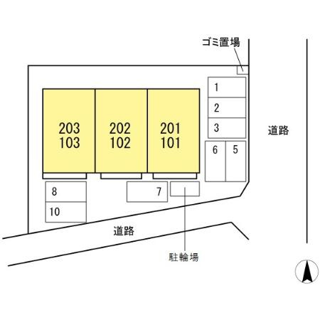 コゥジィコートの駐車場