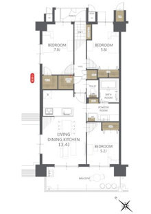 【間取り】アルファグランデ八千代中央弐番街 