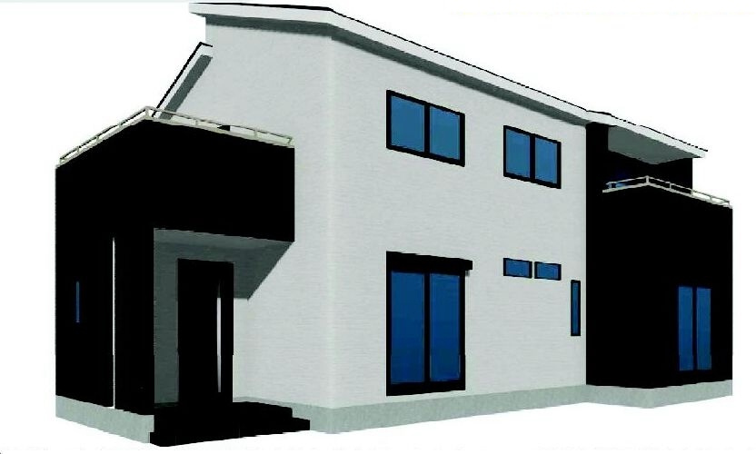 第2中之条町大字伊勢町　新築戸建　1号棟の完成予想図|中之条町大字伊勢町に全3棟の住宅を建築中です。
お客様のご都合に合わせて同仕様の物件もご見学頂けます♪
シンプルで飽きのこないデザインでおススメです☆