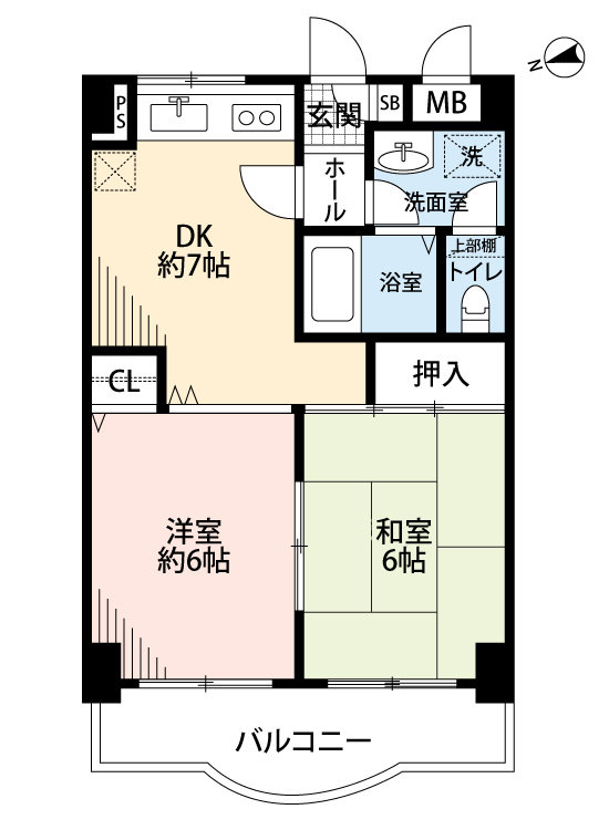 ダイナコート折尾Ⅱ　3階の間取り
