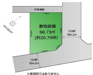 【土地図】 | 川越市藤間　建築条件なし売地　東武東上線『上福岡駅』徒歩9分　【高階南小学区】