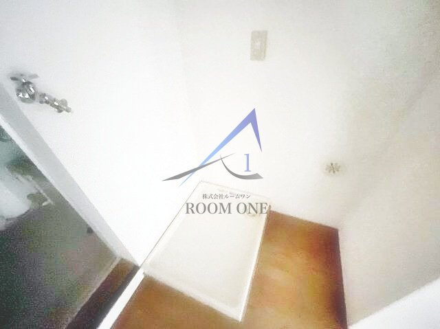 マンション山崎の設備|洗濯機置場です。