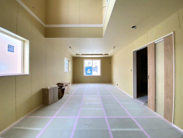 北19条東21丁目　新築2号棟の居間・リビング|現在内装中！1月下旬完了予定！