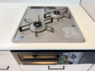 【キッチン】 | 中野坂上ダイヤハイツ | 2口ガスコンログリル付き