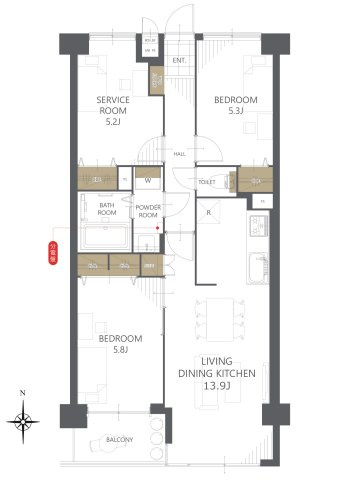 【間取り】ライオンズマンション徳丸 