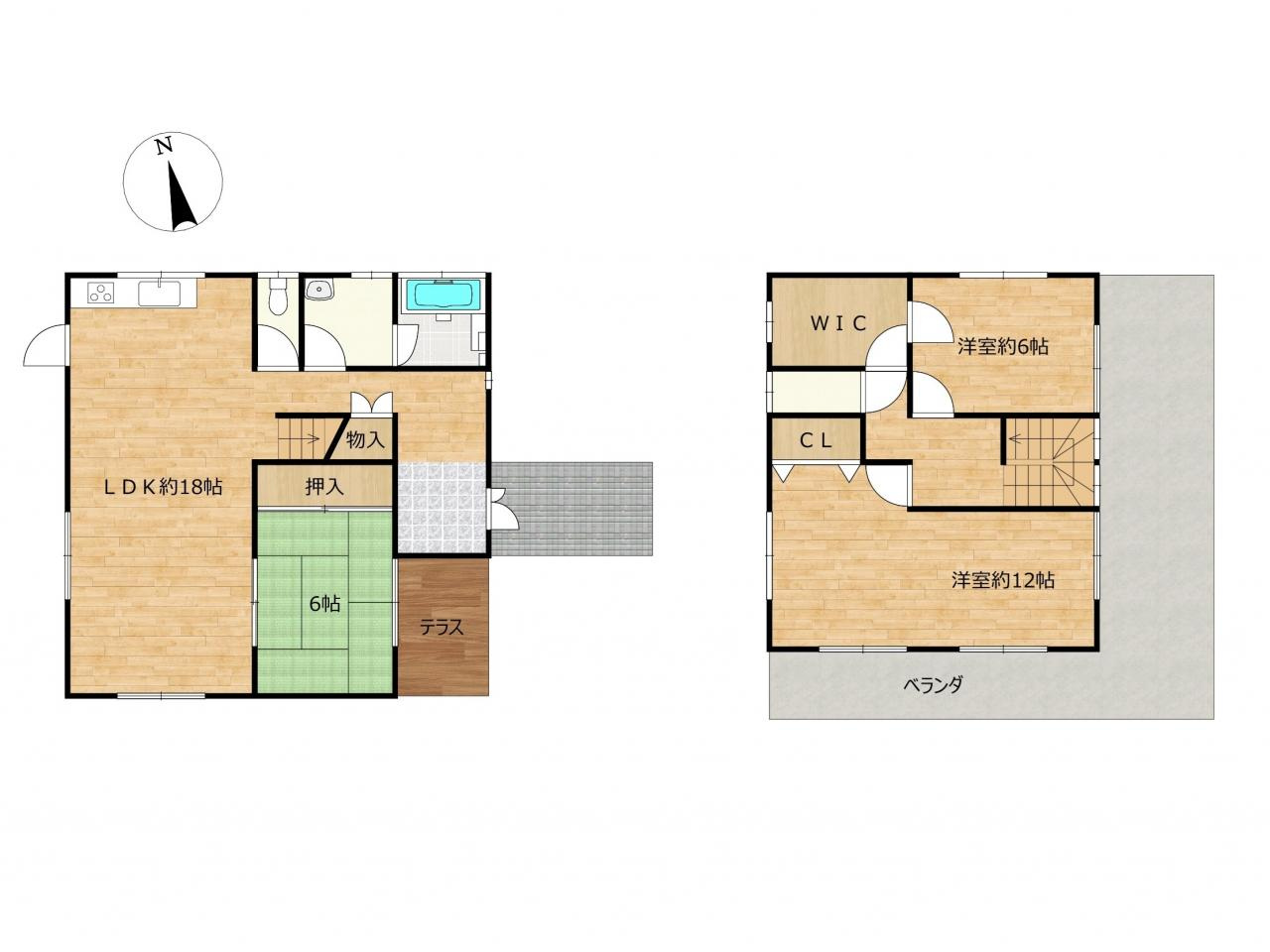 香南市野市町土居　中古一戸建ての間取り|■建物価格2,599万円■土地面積255.13㎡■建物面積110.65㎡■3SLDK