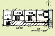 CRADLE GARDEN高崎市吉井町下長根　第3の区画図