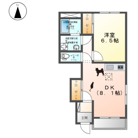 サンヴィレッジ　Ⅰの間取り