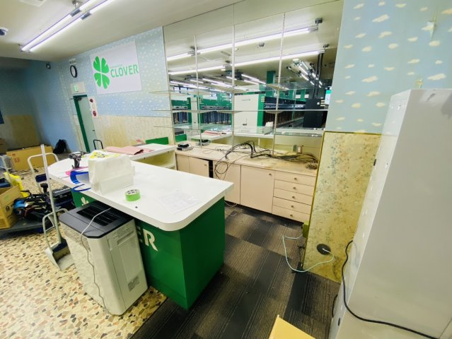 岐阜県中津川市福岡　パチンコ店跡のその他|店内カウンター部分