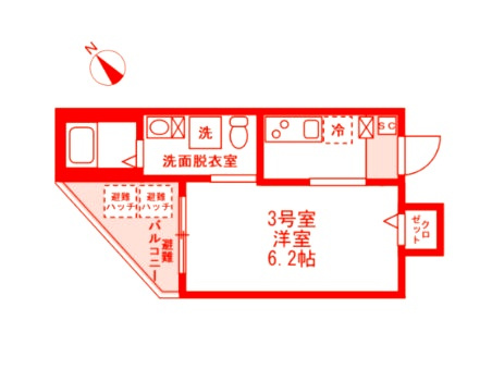 ベイルーム横須賀中央Ⅱの間取り