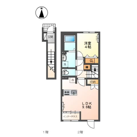 【間取り】 | 仮）東別所町アパートＴＲ1013Ｎ1