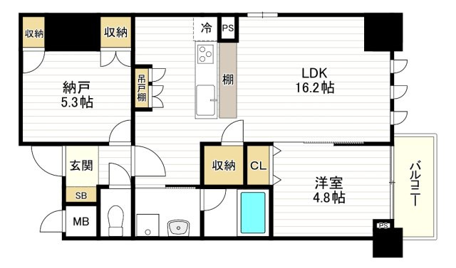 スプランディッド上本町WESTの間取り