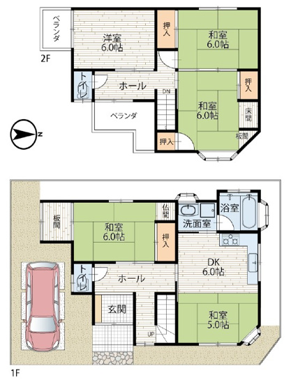 【間取り】 | 八尾市宮町1丁目戸建　用和小学校区　近鉄久宝寺口駅