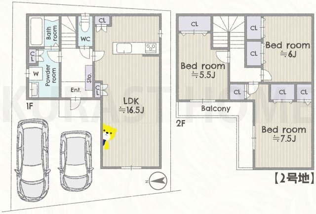 向日市鶏冠井町番田　建築条件付き土地の参考プラン