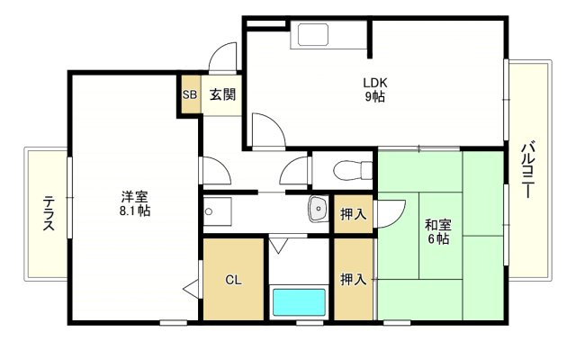 ニューリバーサイド八尾南Ｄ の間取り