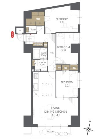 【間取り】リラハイツ円山公園 