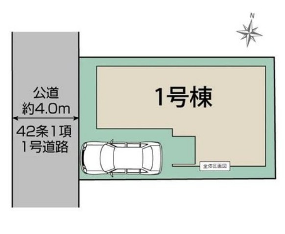 【新築】鶴ヶ島市鶴ヶ丘新築分譲住宅 全１棟の区画図|区画図です
