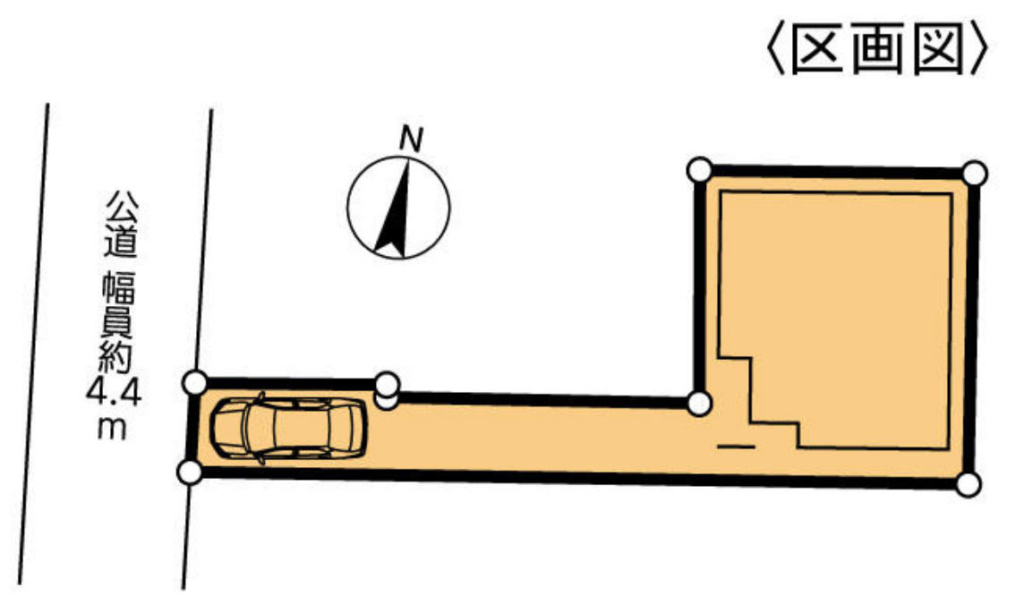 横浜市青葉区市ケ尾町 中古戸建て【仲介手数料無料】の区画図