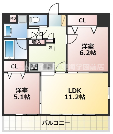 フォーエス新町の間取り