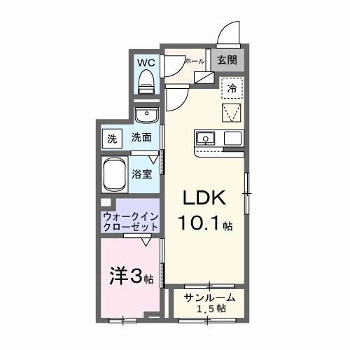 メゾンドラフォーレリーヴル　Ⅲの間取り|間取図