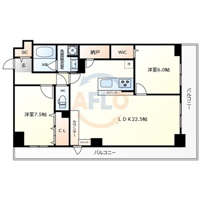 グランセジュール大国町　敷津小学校区の間取り|グランセジュール大国町(敷津小学校区)　間取り