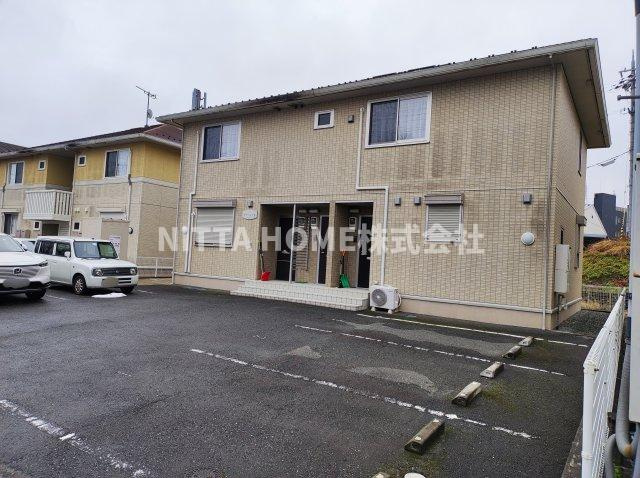 グランモアⅡの外観パース|軽量鉄骨造のアパートです☆