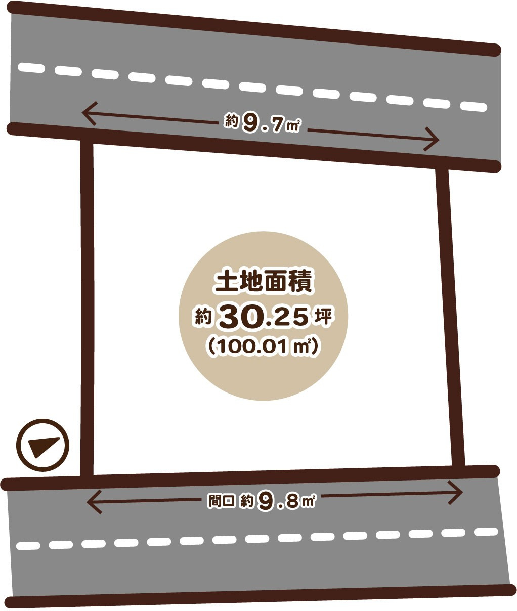 常盤下田町の土地図