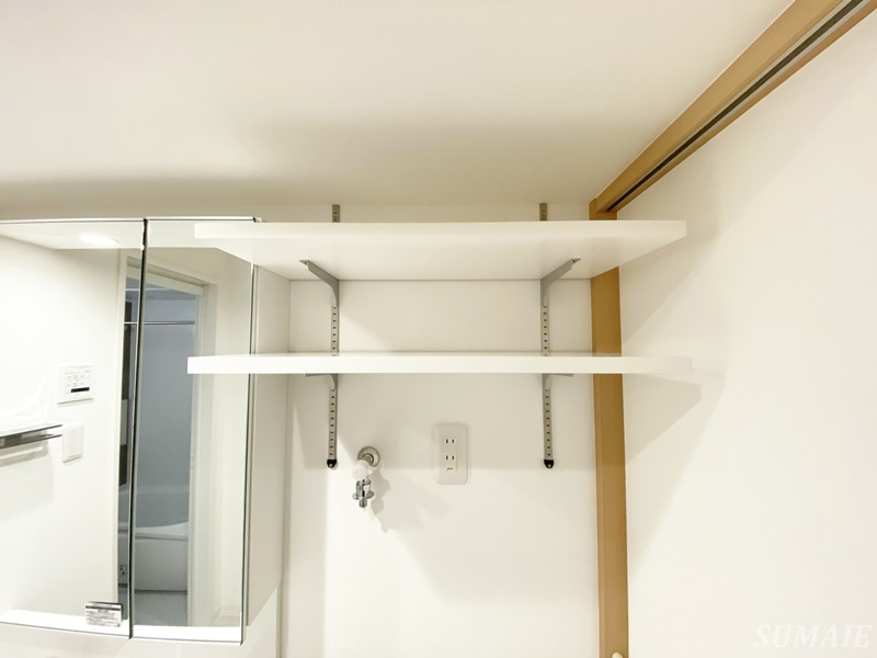 ドゥーエ東十条の収納|洗濯機上収納です☆