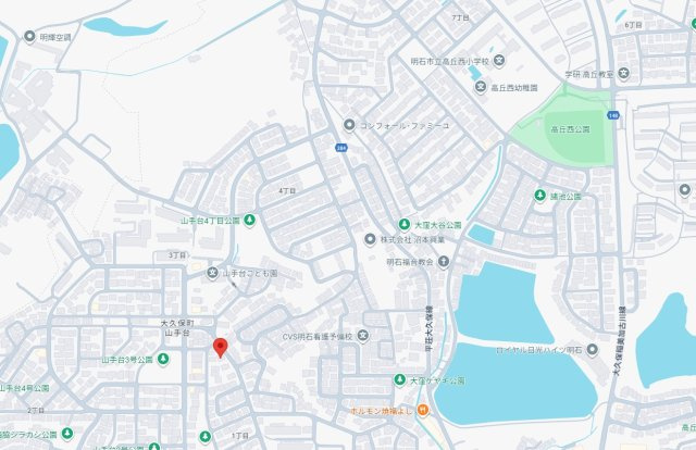 【地図】 | 明石市大久保町山手台1丁目（全2区）B号地　土地