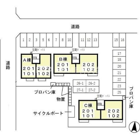 グランモア和田　Ａの区画図