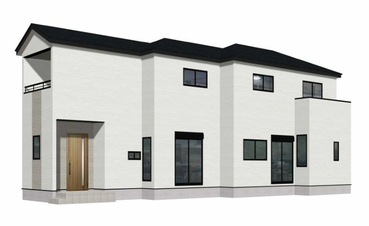 城南区桶井川6丁目第1期　3号棟の外観パース|外観パースです