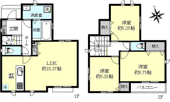 神戸市西区南別府4丁目新築戸建A号地の間取り