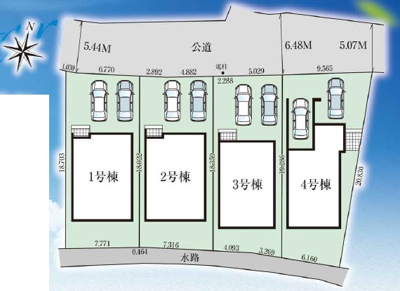 【区画図】 | 与那原町上与那原（全4棟）ラスト3号棟 | 3号棟　