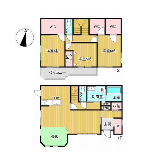 鴻巣市大芦　中古戸建の間取り|鴻巣市大芦　中古戸建、3LDK、土地面積226.00m2、建物面積117.12m2