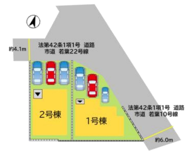 北九州市八幡西区若葉1丁目1期の区画図