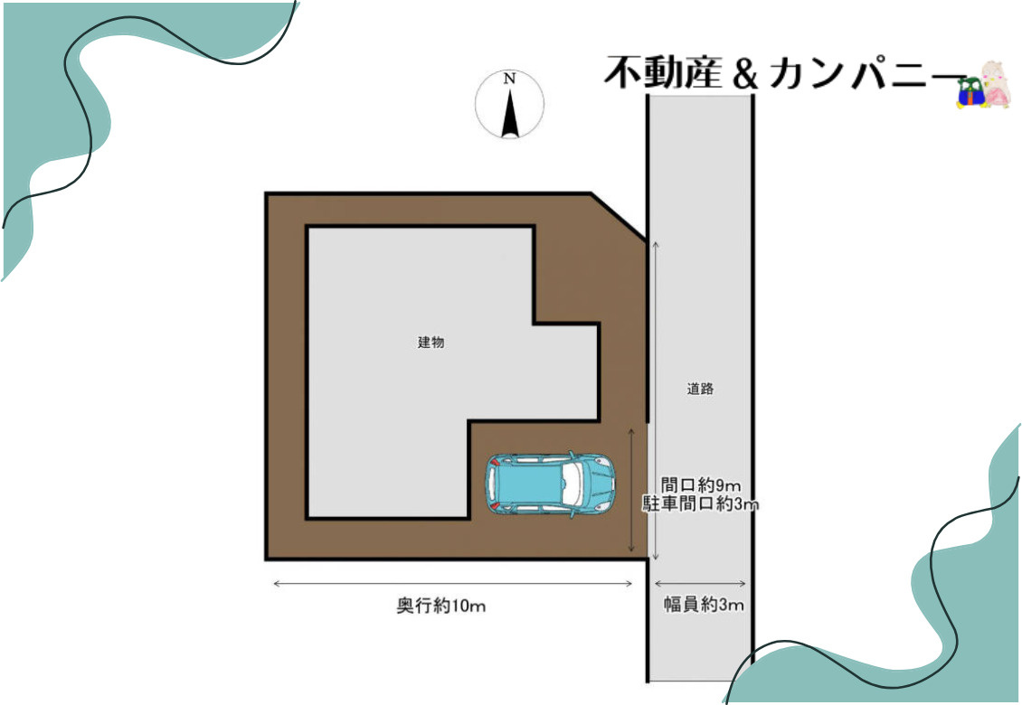 松山市中西外中古戸建の区画図