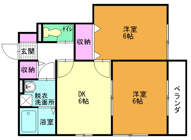 Ｍハイツ新島町の間取り
