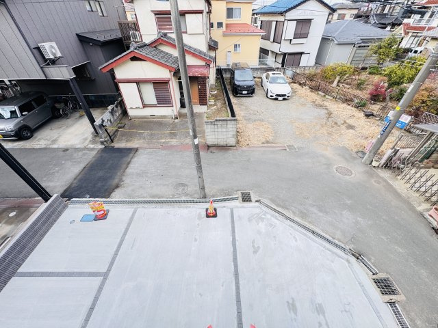柏市南増尾４丁目新築戸建の前面道路含む現地写真|バルコニーより道路側眺望