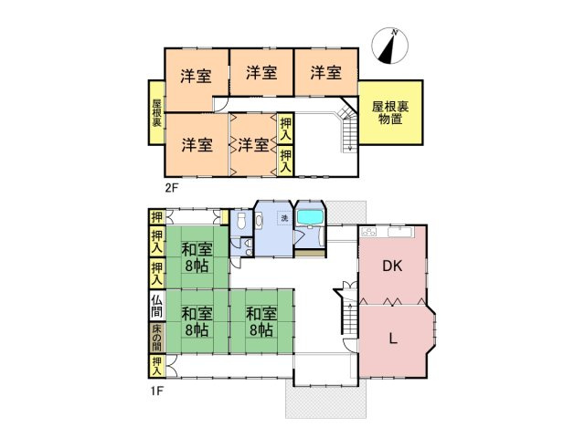 【商談中】中古戸建　揖斐郡池田町本郷　平成6年築の間取り