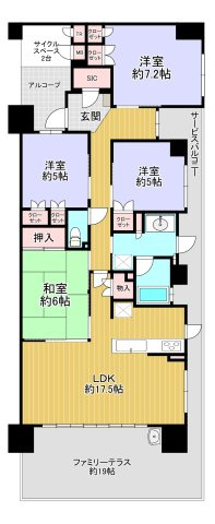 リビオ光明池ロジュマンの間取り