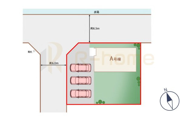 ひたちなか市相金町　新築戸建て　A号棟の区画図|大きなお買い物だからこそ、メリット・デメリットを伝えさせて頂きます。
R-homeにお任せください♪
