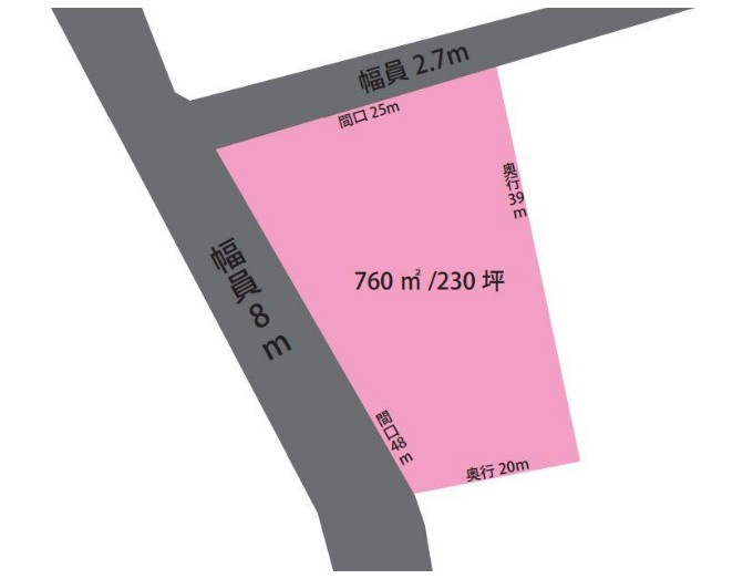 【土地】鶴ヶ島市太田ヶ谷売地の土地図
