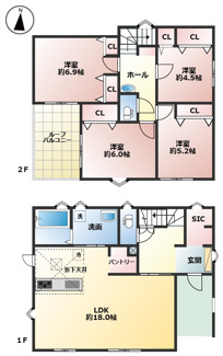 【間取り】 | 広陵町３丁目　新築戸建 | 図面と現況が異なる場合は現況を優先します