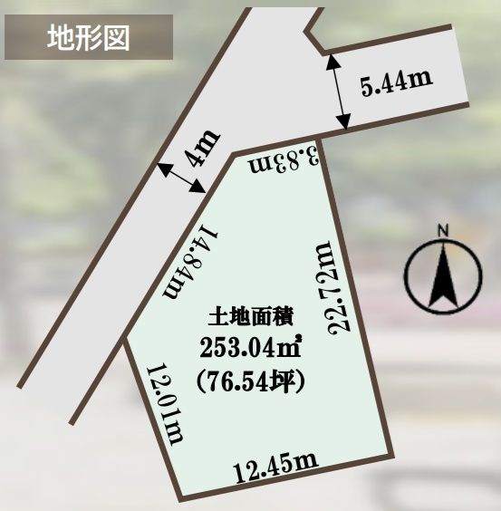 西原２　土地の区画図